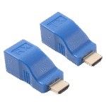 ال دوك محول HDMI موسع، محول HDMI الى RJ45 ايثرنت من خلال مقسم كابل Cat5-e/6 بدقة 1080 بيكسل يصل حتى 30 متر/98 قدم، مُكرر للتلفزيون HD، الدي في دي، بلاي ستايشن 4، وعلبة فك التشفير - ارسال حتى 100 قدم