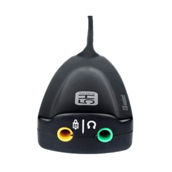 كارت صوت 7.1 USB معدني من 5 اتش في 2، معادل صوت 12 قناة مع 3.مم سماعة ميكروفون جاك لنظام ويندوز ماك كمبيوتر محمول سطح المكتب