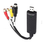 محول فيديو ايزي كاب USB2.0 مع صوت لالتقاط ملفات فيديو وصوت عالية الجودة مباشرة EasyCap